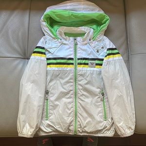 Armani Junior boys Size 4A (106 cm) windbreaker jacket with detachable hood